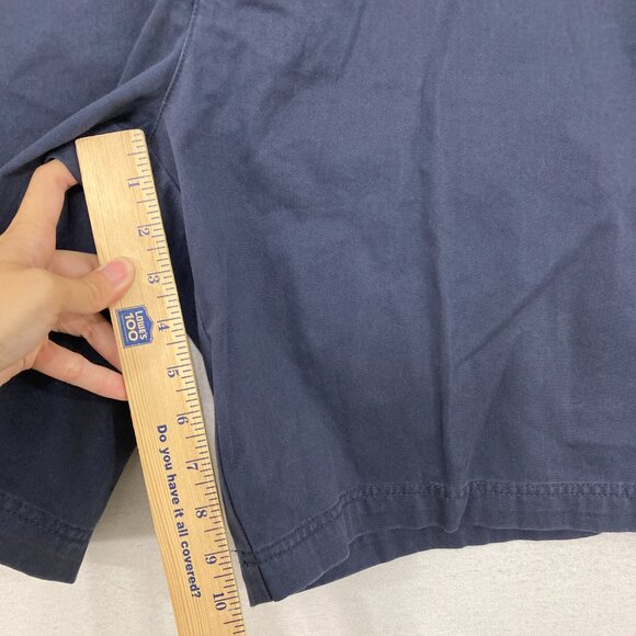 New IZOD Navy size 42 Flat Front Saltwater Twill Shorts Summer Outdoor Golf - Picture 7 of 12